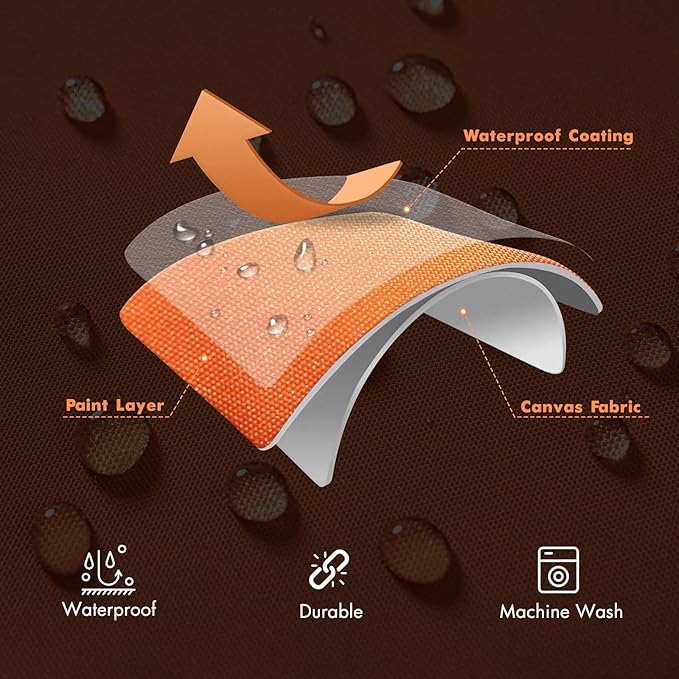 MIULEE Outdoor Waterproof Throw Pillow Covers Set of 2 Relax Decorative Outdoor Square Pillowcases for Chair Patio Garden Couch Tent Balcony Sofa Orange 20x20 Inch
