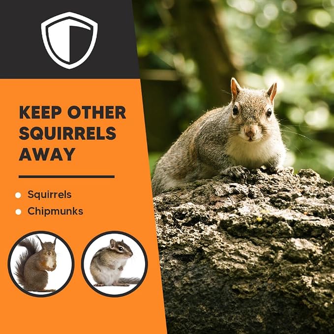 AJOQFKTD Squirrel Repellent Outdoor, Squirrel Repellent for Attic, Chipmunk Repellent Outdoor, Keep Squirrels Out of Potted Plants, Squirrel Deterrent for Garden, 60 Days Protection - 8 Packs