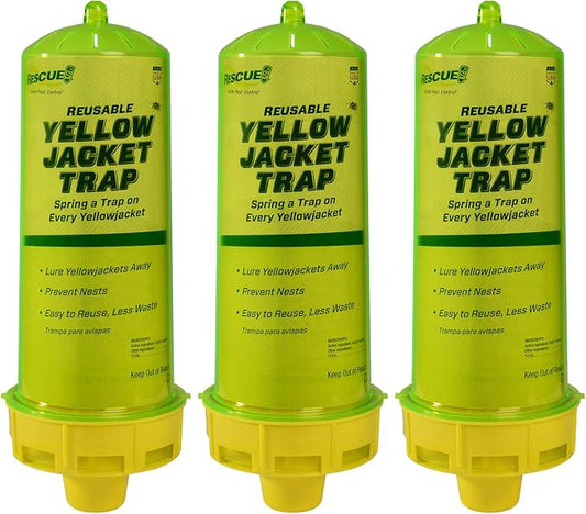 RESCUE! Reusable Yellowjacket Trap – Includes Attractant - 3 Traps
