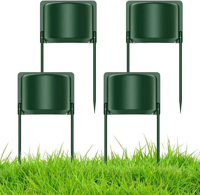 MoKo 4 Pcs Sprinkler Guards Shields for Overspray Control, Rustproof Sprinkler Head Protector for Effective Irrigation on Lawns, Parks, Gardens, Green Belts, Courtyards
