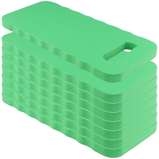 KINJOEK 8 PCS 16 Inch Garden Kneeling Pads Bulk, Thick Foam Kneeling Pad, Prayer Kneeling Pad for Gardening Repair Work Praying Exercise, Green