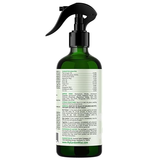 GARDENWISE 3-1-2 Fiddle Leaf Fig Foliar Spray - Plant Shine & Fertilizer - Premium Spray for Indoor Plants with Essential Nutrients - Fiddle Leaf Fig Plant Food & Fertilizer - Ready-to-Use (8 OZ)