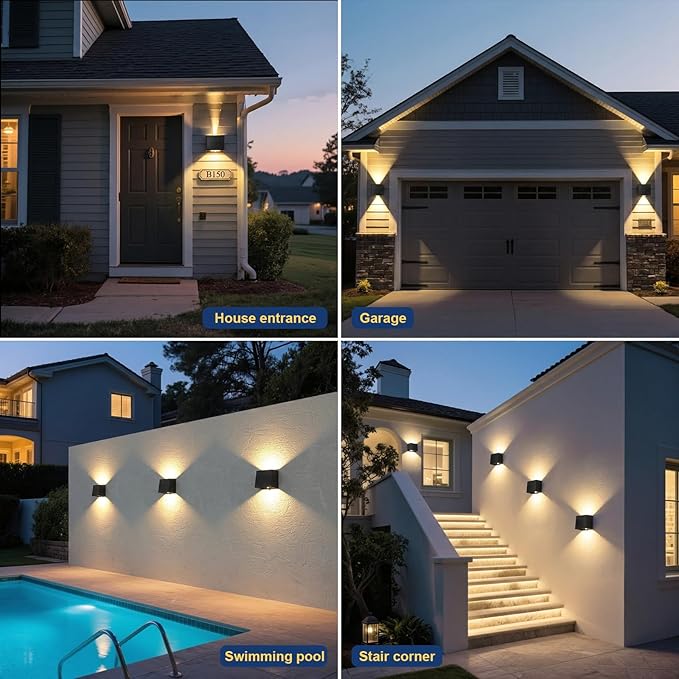 T-SUN Solar Motion Sensor Wall Light Outdoor, Dusk to Dawn Solar Lantern Sconce with 3 Lighting Modes, Wireless Exterior Porch Light Fixture for Fence Patio Yard Garage Garden