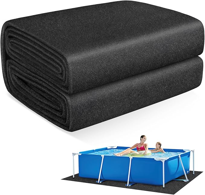 Thickened Pool Liner Pad for Above Ground Pool, 18’x 9’ Rectangle Under Pool Mat Padding, Pool Ground Pad Mat Under Pool for Pool Bottom, Prevent Punctures, Extend Liner Life