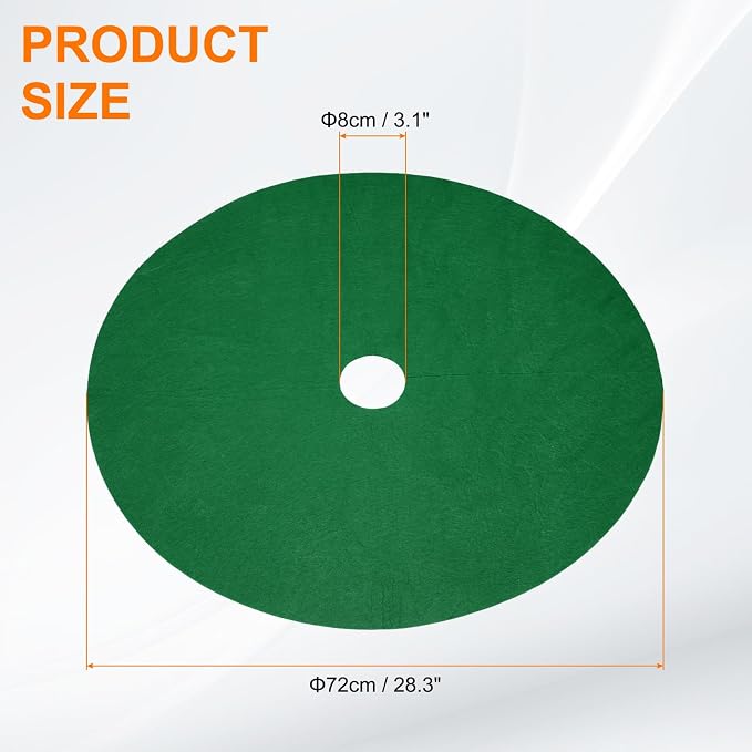 HARFINGTON 8pcs Tree Mulch Ring 28.3 Inch Non-Woven Round Tree Protector Weed Barrier Mat Plant Cover Rings for Weed Grass Control Root Protection, Green