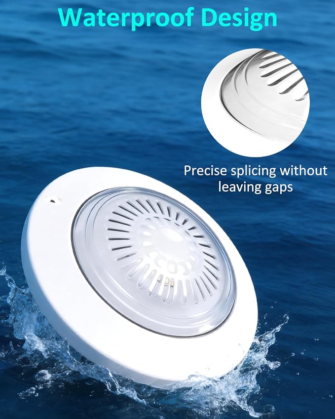 Yogaret Solar Floating Pool Lights - 1pack Pool Lights with Remote Control, 18 Lighting Mode, IP68 Waterproof for Inground/Above Ground Pool, Pool Party, Bathroom, Bathtub, Garden
