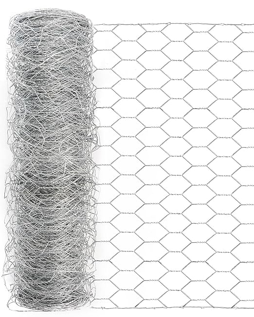 Garden Poultry Chicken Wire Netting - 72 '' × 150 ' Garden Fence Animal Barrier, Chicken Wire for Crafts, 1 inch Mesh Poultry Netting Fence, Pet/Rabbit/Chicken Wire Fencing
