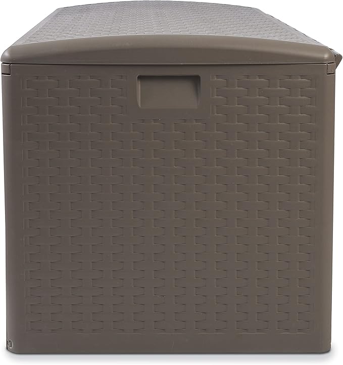 Plastic Development Group Outdoor Storage Deck Box, Standard Close, 99 Gallon, Driftwood