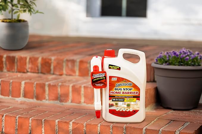 Spectracide Ready-to-Use Bug Stop Home Barrier AccuShot Power Spray, 1.33-Gallon, 4 Pack