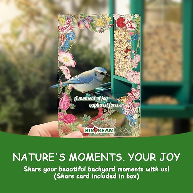 Birdream Bird Feeders for Outdoor Hanging, Pagoda Design Fun Installatio 2.5 LB Wild Bird Feeders, Attracting Wild Birds Cardinal Sparrows Finch Goldfinch Chickadee - Green