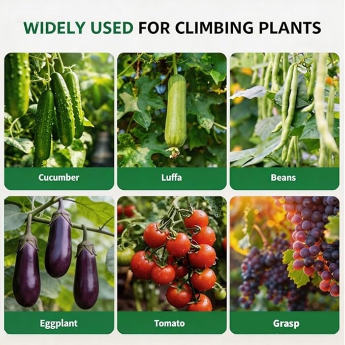 Garden Arch Trellis for Raised Beds, 5.3x5.3FT Plant Support for Cucumbers, Melons, Grapes, Roses & Climbing Vegetables, Outdoor Rust-Resistant Trellis for Vertical Growing, Black