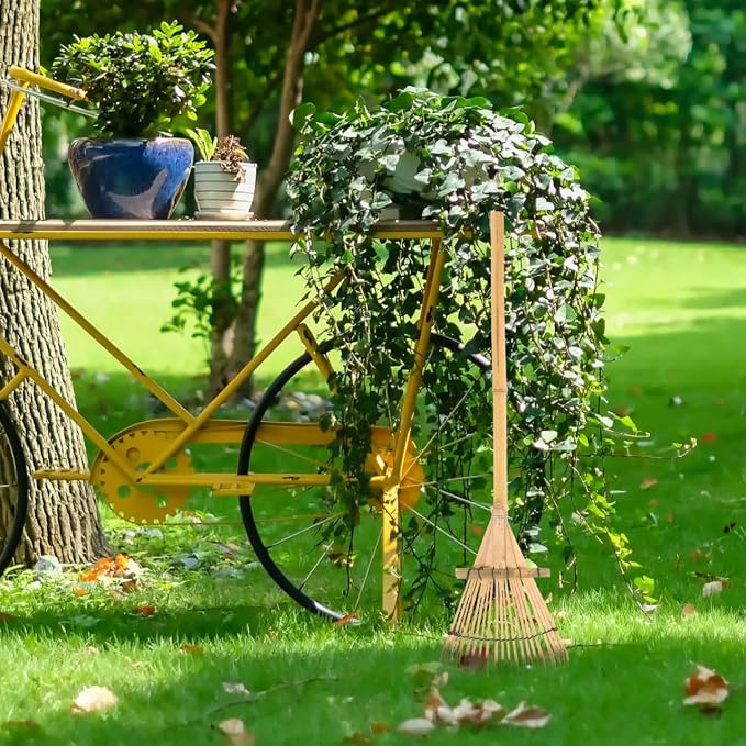 Hand Tools Hand Tools Japanese Tools Mini Tools Wooden Hand Cultivator Rakes for Lawns Mini Rake Bamboo Rake Props Farm Tools Manual Shrub Garden Cultivator Mini Tools