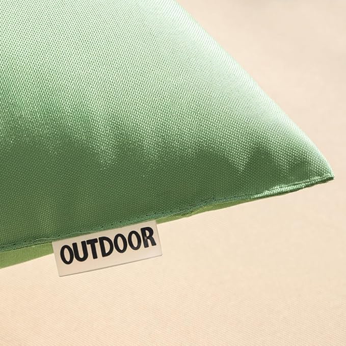 MIULEE Pack of 2 Decorative Outdoor Waterproof Pillow Covers Square Garden Cushion Sham Throw Pillowcase Summer Shell for Patio Tent Couch 16x16 Inch Sage
