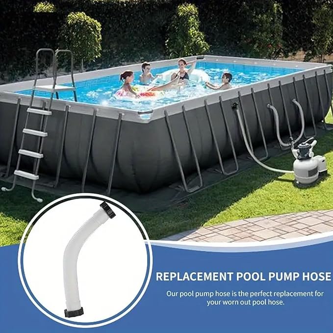 1-1/2 Inch 11535 Replacement Pool Hose for above ground pools - 1.5" Pool Sand Filter Pump Hose for Intex Sand Filter Pumps & Saltwater Systems 26371CA 26371EH 28647EG (White -1 Pack)