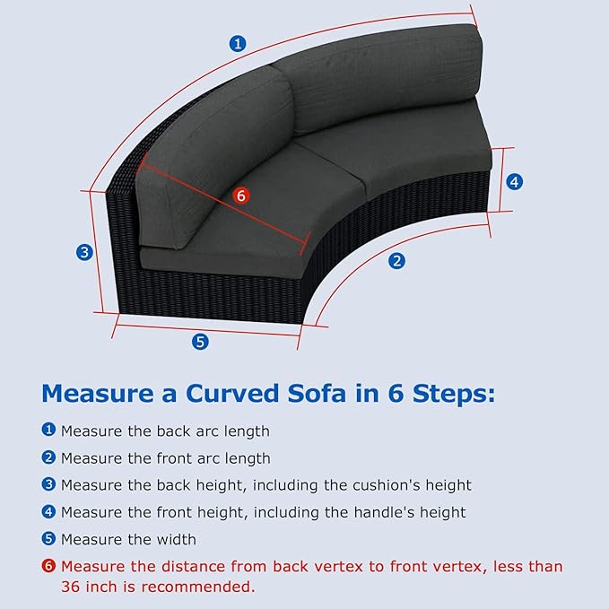 SunPatio Outdoor Curved Sectional Couch Cover, Heavy Duty Waterproof Patio Sofa Cover, All Weather Protection Patio Furniture Cover, Air Vent & Straps, 150"(back)/112"(front)L x 36"W x 38"/24"H, Taupe