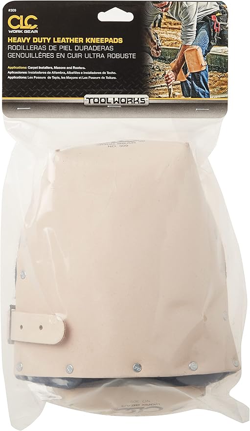 CLC Custom Leathercraft 309 Leather Kneepads, Heavy Duty,Tan