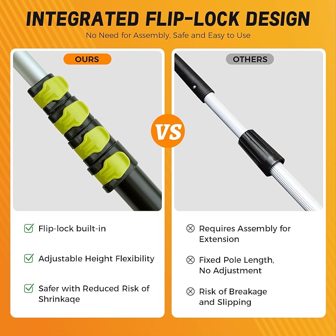 5-20FT Fruit Picker Pole Tool, with Basket Long Handle Adjustable Telescoping Pole, for Mango, Apple, Lemon, Orange, Avocado Fruit Tree Picking