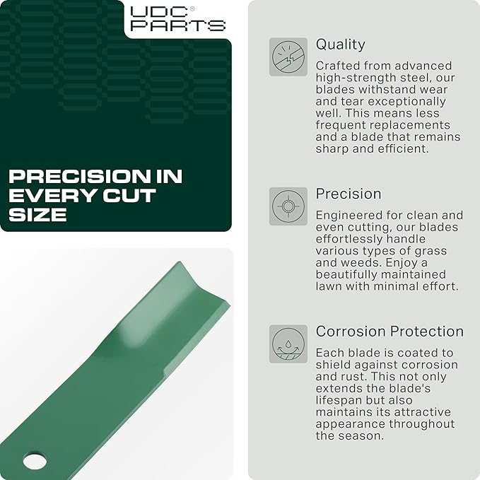 UDC Parts 115-5059-03 Mower Blades Replacement for Toro TimeCutter 50 Inch SS5000 75750 MX5000 75755 MX5060 MX5050 75759 SWX5050 74731 Exmark Quest 142-6453-S 110-6837-03 112-9759-03 Zero Turn/3 Pack