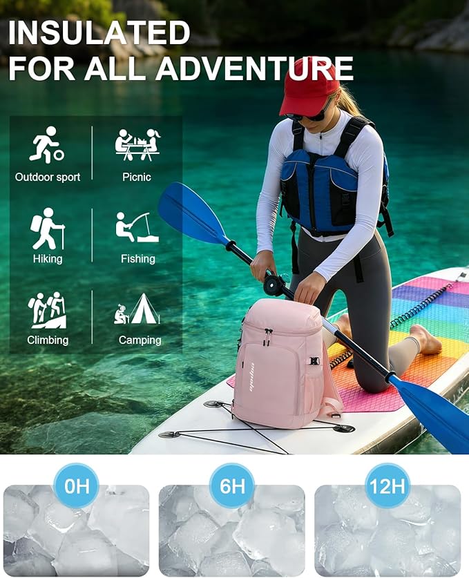 Capolo Cooler Backpack Insulated Waterproof for Women Men,36/45 Cans Lunch Backpack Coolers Leak Proof Soft Cooler Bag Ice Chest for Camping Beach