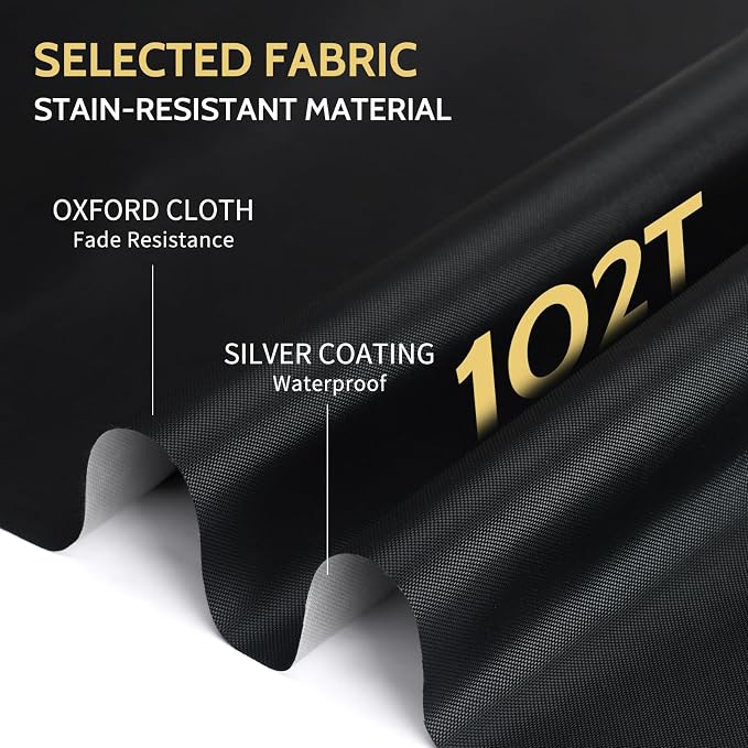 COSFLY Outdoor Patio Sofa Covers Waterproof, Heavy-Duty UV-Resistant Furniture Covers, Adjustable Fit with Buckle Straps, Fits 3-Seater Sofa up to 80"W x 33"D x 32"H ( Black)