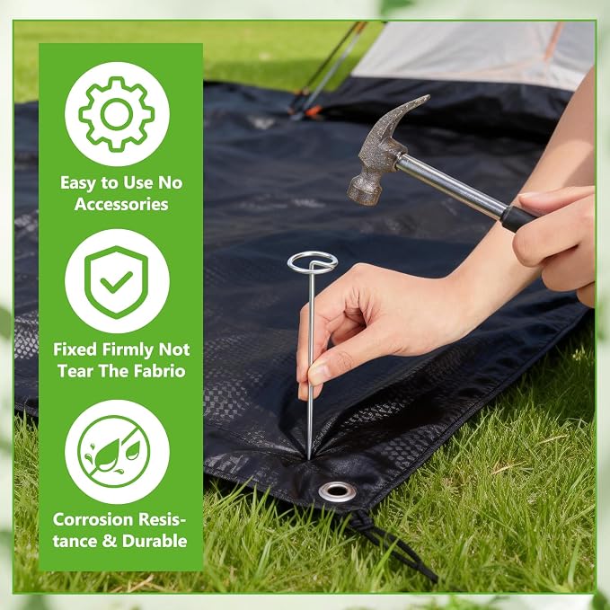 200pcs Landscape Fabric Pins G-Shape Staples Galvanized Carbon Steel Garden Stake Not Easy to Bend 6in x 1.2in Weed Barrier Fabric Stakes for Garden Yard Plant Cover Christmas Outdoor
