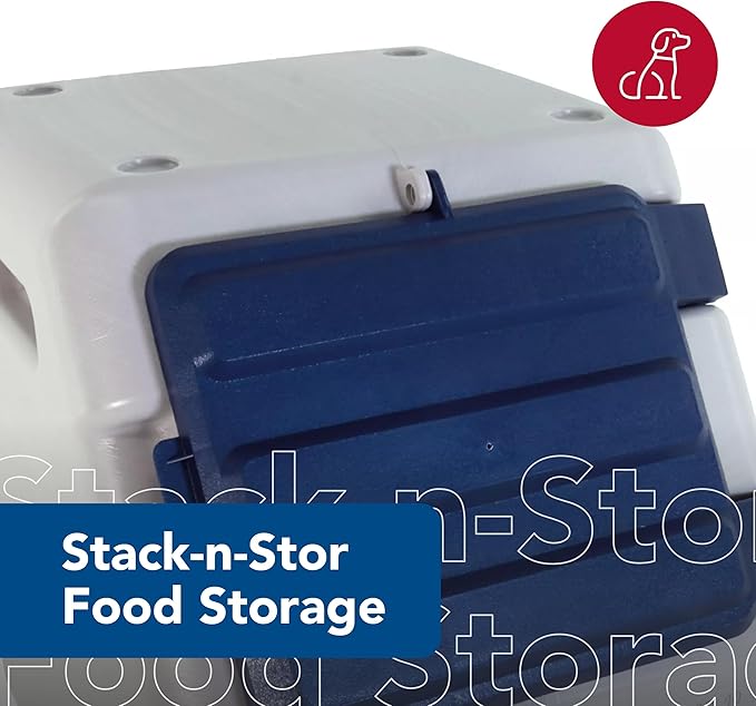 Coastal Pet Bergan Stack-n-Stor Food Storage - Stackable Dog & Cat Food keeping Container - Outdoor Vault to Protect from Pests & Weather - Durable Storage Bin - 24 Gallons