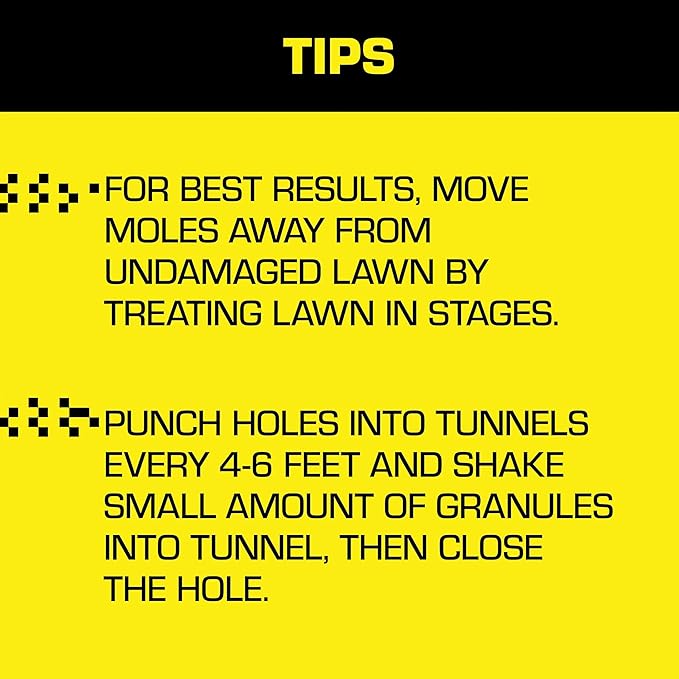Tomcat Mole & Gopher Repellent Granules, Safe for Lawn and Garden, Formulated with Castor Oil, 4 lbs.