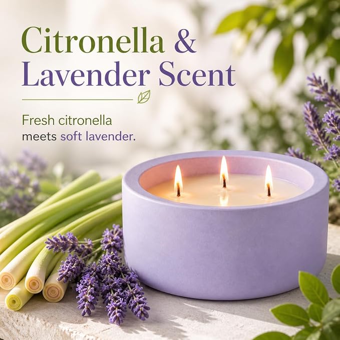 Scented Candles for Home Scented, Non Toxic Soy Candle for Women & Men, Matte Ceramic Jar Perfect Luxury Home Fragrance, Elegant Décor & Gift
