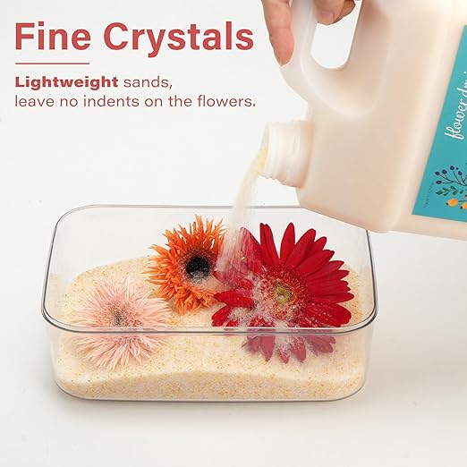 LotFancy Silica Gel Flower Drying, 6 LBS Color Indicating Silica Crystals for Wedding Bouquet Preservation DIY Crafts, Reusable