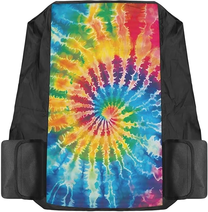 Tie Dye Riding Lawn Mower Seat Cover for Outdoor Easy to Install Seat Covers for Riding Lawn Mower Washable Agricultural and Industrial Vehicle Seats Covers Gift for Holiday