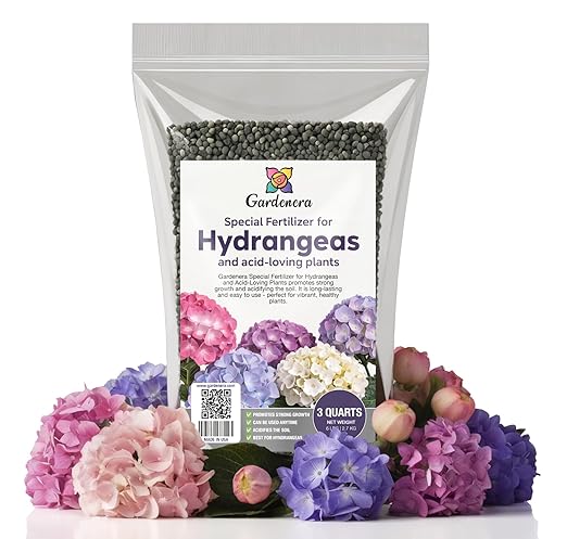 𝐁𝐄𝐒𝐓𝐒𝐄𝐋𝐋𝐄𝐑 Slow Release Hydrangea Fertilizer with Iron & Sulfur – Indoor & Outdoor Soil Acidifier for Miracle Growth - 3 QUARTS