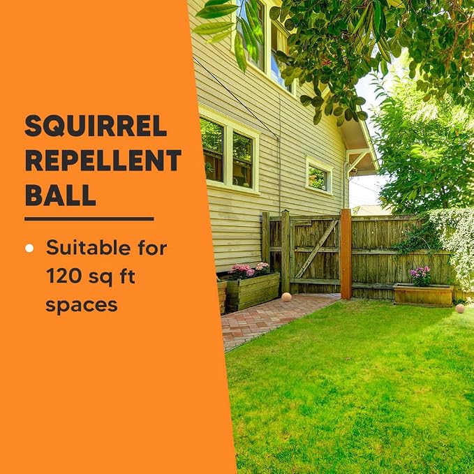 AJOQFKTD Squirrel Repellent Outdoor, Squirrel Repellent for Attic, Chipmunk Repellent Outdoor, Keep Squirrels Out of Potted Plants, Squirrel Deterrent for Garden, 60 Days Protection - 8 Packs