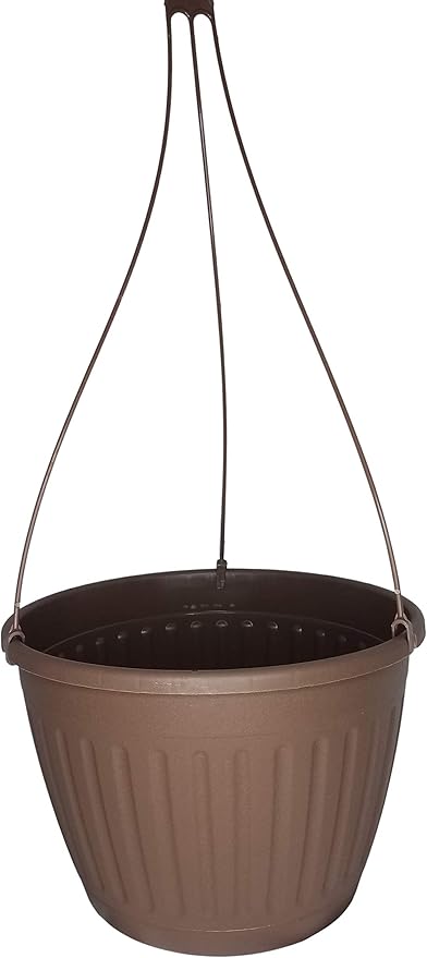 Landmark Plaics 10 inch Imperial Plastic Hanging Basket (Brown, 10)