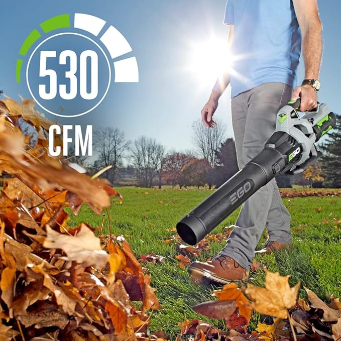 Worx 40V 17" Cordless Lawn Mower for Small Yards Bundle with EGO Power+ 56-Volt 530 CFM Cordless Leaf Blower