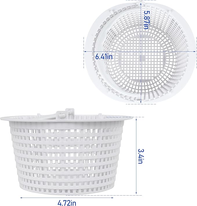 Above-Ground Skimmers Replacement Baskets，SPX1091C Replacement Above Ground Skimmer Basket with Handle Compatible with Hayward SP1091 WB736660