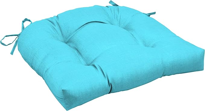 Arden Selections Rocking Chair Cushion, 21 x 21, Rain-Proof, Fade Resistant, Cushion for Rocking and Outdoor Chairs 18 x 20, Pool Blue Leala (Pack of 4)