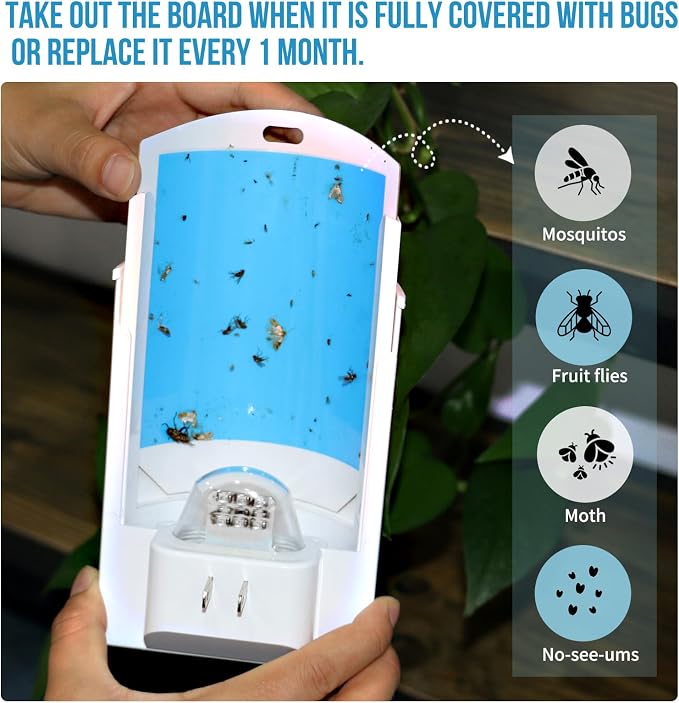 OSVDO Trap Refills, Flying Insect Trap Refill Kit NO Device - 4 Pcs Glue Cards, Each Glue Card Lasts up to 65-Day or Until Full Flying Insect Trap (4 x Refills)
