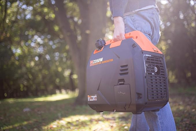 WEN 56235iX 2350-Watt Portable Inverter Generator with Fuel Shut Off and CO Sensor, Black