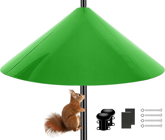 19 Extra Large Squirrel Baffle, Squirrel Proof Bird Feeders,Rodents Cage Accessories of Bird Houses, Squirrels Buster Bird Feeders(GrassGreen)