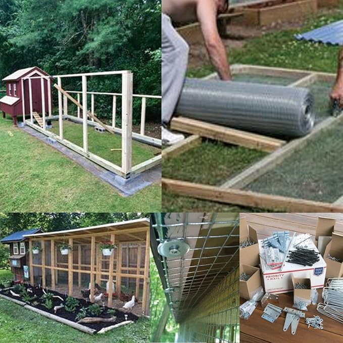 Heavy Duty Hardware Cloth Roll 1/4 inch Mesh 48x50 23 Gauge,Hot-Dip Galvanized After Welding-Chicken Wire Gopher Wire Garden Fence Snake Fence Chicken Coop/Run
