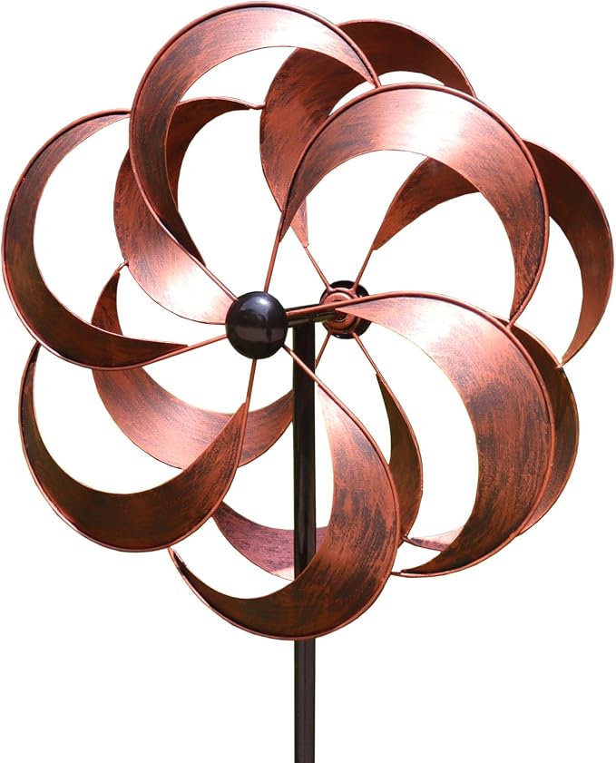 Large Metal Wind Spinner for Yard and Garden Decor 70x20 Inches | Dual Direction Kinetic, Outdoor Rust-Proof, 360 Degrees