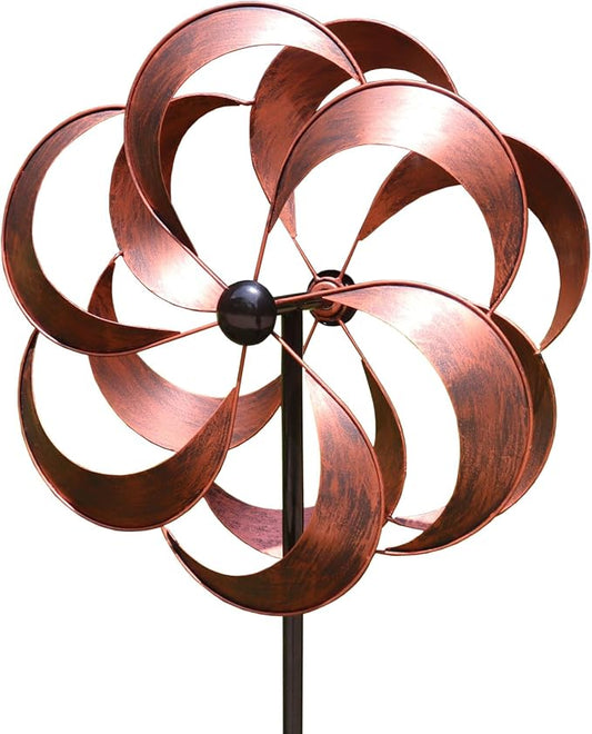 Large Metal Wind Spinner for Yard and Garden Decor 70x20 Inches | Dual Direction Kinetic, Outdoor Rust-Proof, 360 Degrees