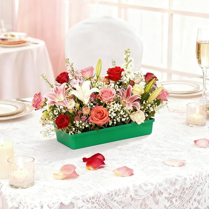 BESPORTBLE 20Pcs Floral Foam Trays for Flower Arrangement Wedding Supplies Reusable Flower Mud Holders Minimalist Plastic Tray for Stylish Event Displays