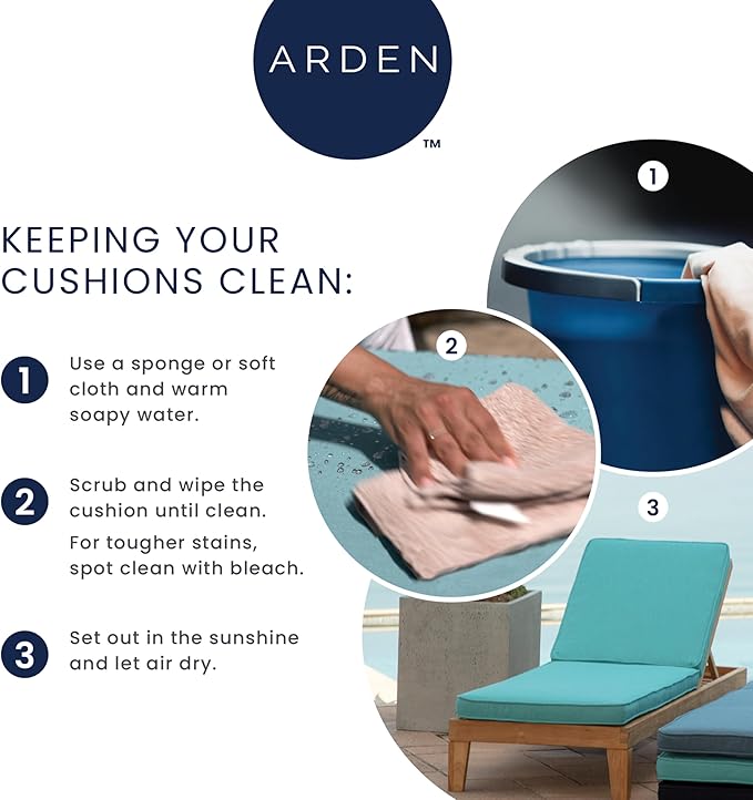 Arden Outdoor Deep Seat Cushion Set (2-Pack), 24 in x 24 in, Weather-Proof, Rain-Proof, Fade Resistant Patio Cushion for Chair, Sofa, and Couch Red Leaf Palm