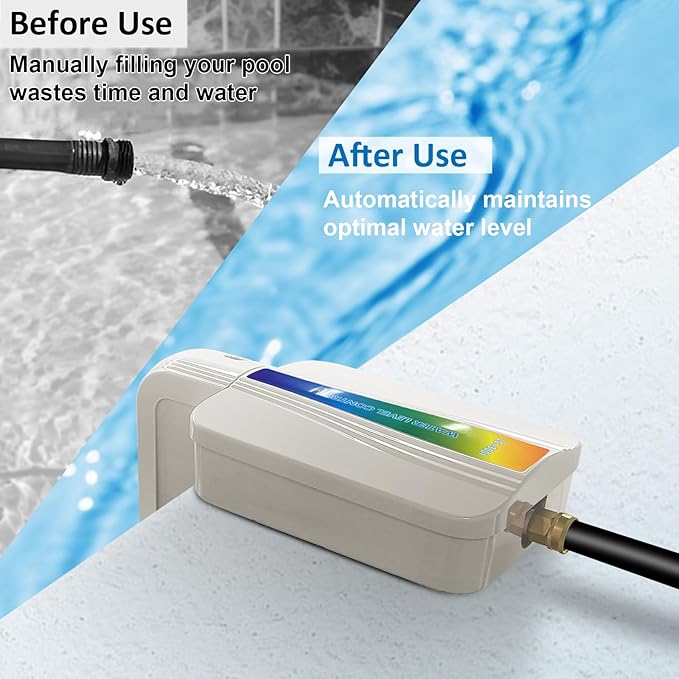2026 New Version Automatic Pool Filler, Pool Water Leveler Auto Fill, Pool Auto Fill, Automatic Pool Water Leveler, LC3001 - White