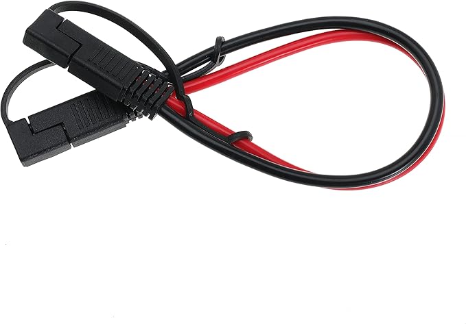 10AWG SAE Extension Cable 10 Gauge SAE to SAE Extension Cord with Two Prong Connectors for Solar RV Automotive (1FT)