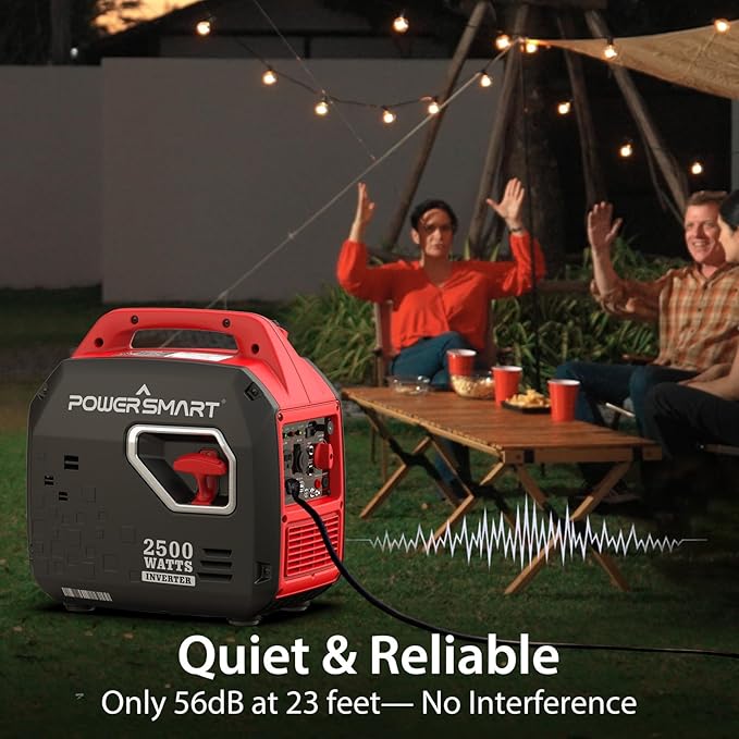 2500-Watt Portable Gas Inverter Generator, Super Quiet, High Fuel-Efficient Generator, Lightweight, EPA Compliant