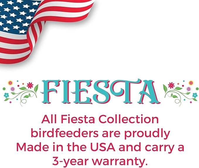 North States Village Collection - 2-in-1 Hinged-Port Birdfeeder Fiesta Pink: Hanging Bird Feeder for Outdoors, Holds 1.75 Pounds of Seed
