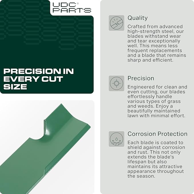 UDC Parts 038-0005-00 Mower Blades Replacement for Bad Boy 54 Inch MZ Magnum MZ Rambler CZT Elite/High Lift Mulching / 3 Pack