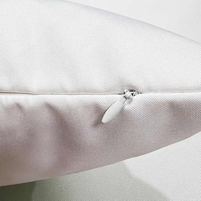VAKADO Outdoor Waterproof Throw Pillow Covers 24X24 Set of 2 Decorative White Patio Furniture Cushion Cases Outside Decor for Couch Garden Bench Porch